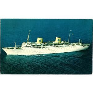 The Swedish American Line Deluxe Motorliner Gripsholm Length 631 Feet Postcard